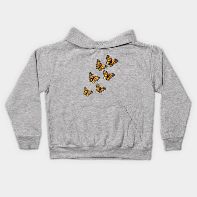 Monarch butterflies Kids Hoodie by bubbsnugg